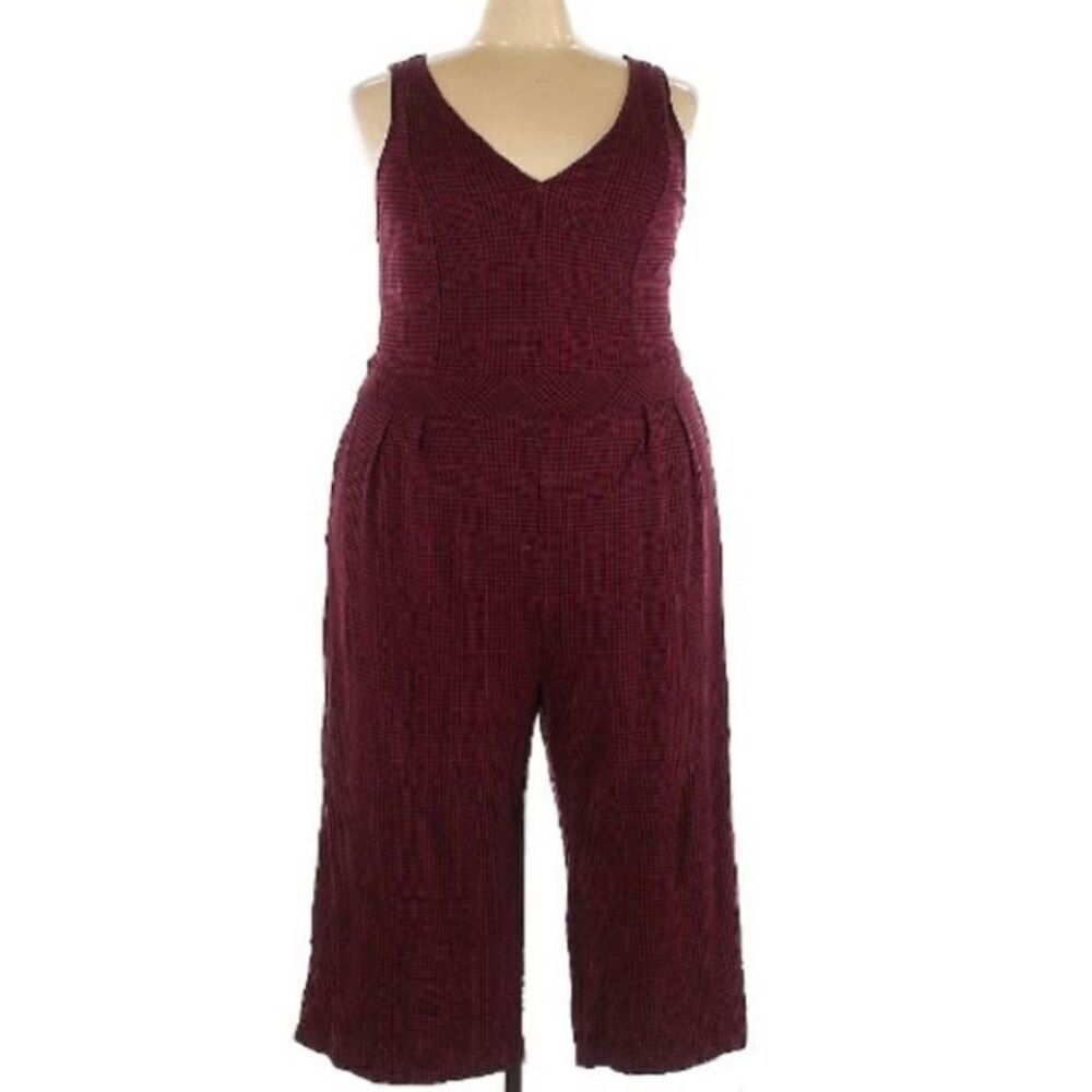 Torrid 4x Red and Black Jumpsuit